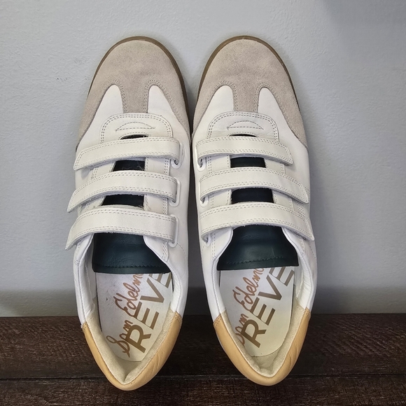 Sam Edelman Jo White Round Toe Breathable Slip On Triple Strap Low Top Size 11 - Picture 6 of 12